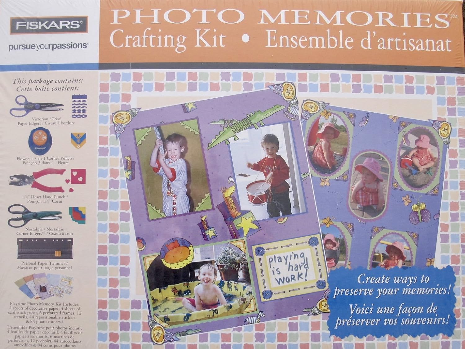 FISKARS Craft PHOTO MEMORIES CRAFTING KIT w Decorative