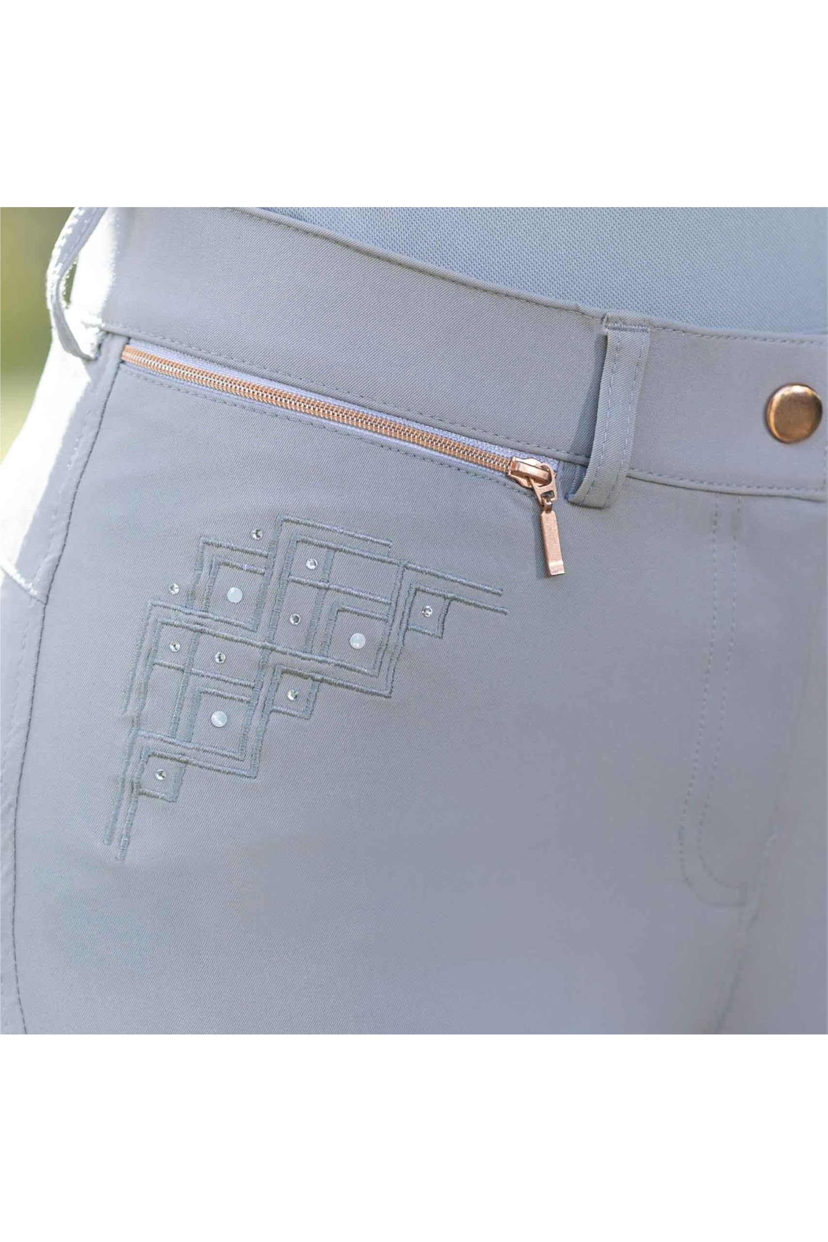 HKM Damen Hose Rosegold Sparkle Style SIL.-vollbesatz