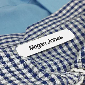 50 Printed Iron-on Name Labels for School, Care, Nursing, or Camp