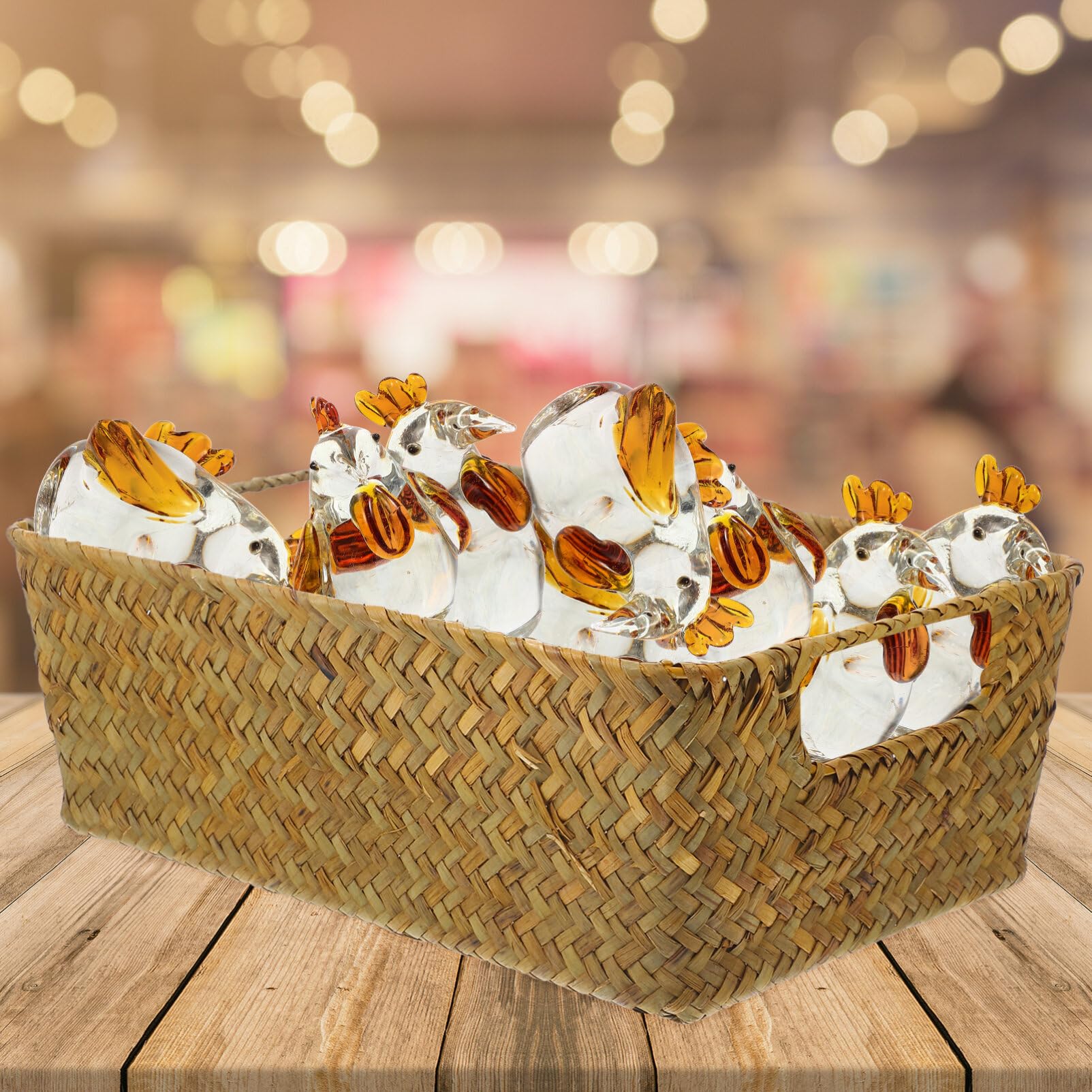 Cesta de almacenamiento de ratán, cesta decorativa, cesta de , cesta de algas marinas, cesta de almacenamiento, cesta para la ropa sucia, organizador para baño, cocina, salón