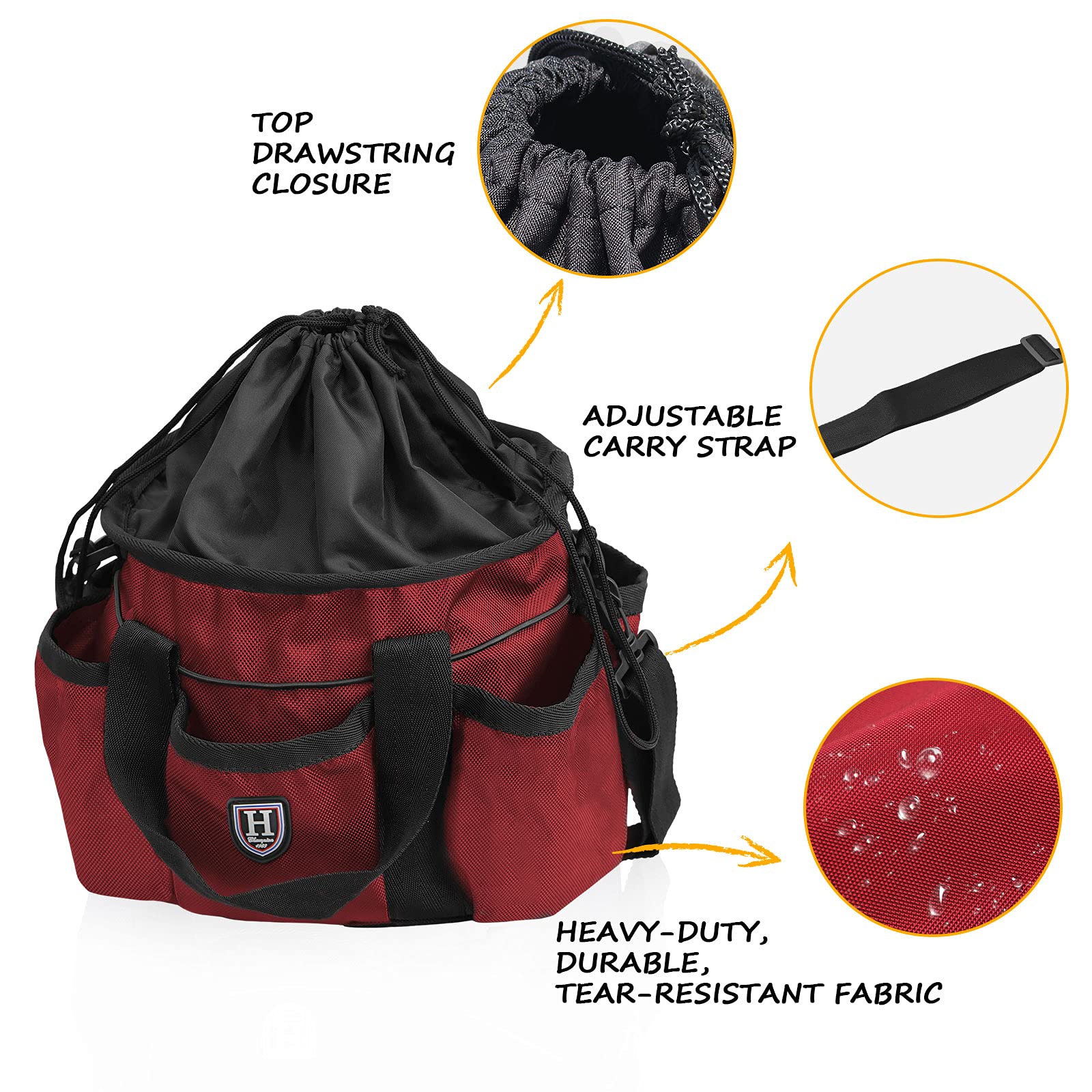 Harrison Howard Premium Horse Grooming Organizer Bag Horse Grooming Tote Bag-Violet