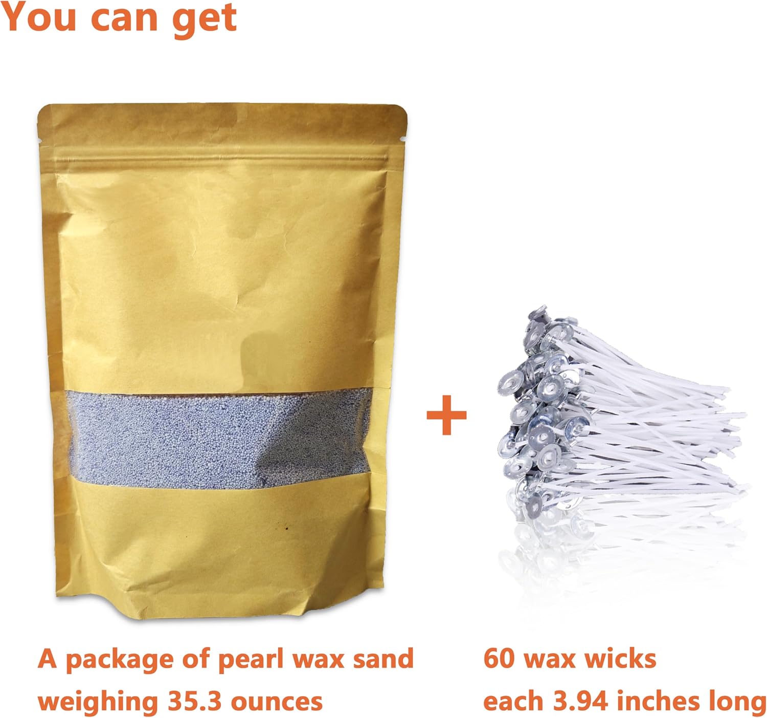DRMAISON Pearled Candle Wax Sand DIY Kit - 35.3 oz, Lavender Purple, Non-Toxic&Smoke-Free, Refillable with 60 Wicks, Long-Lasting Flame, Highly Customizable for Wedding, Party&Holiday Decor