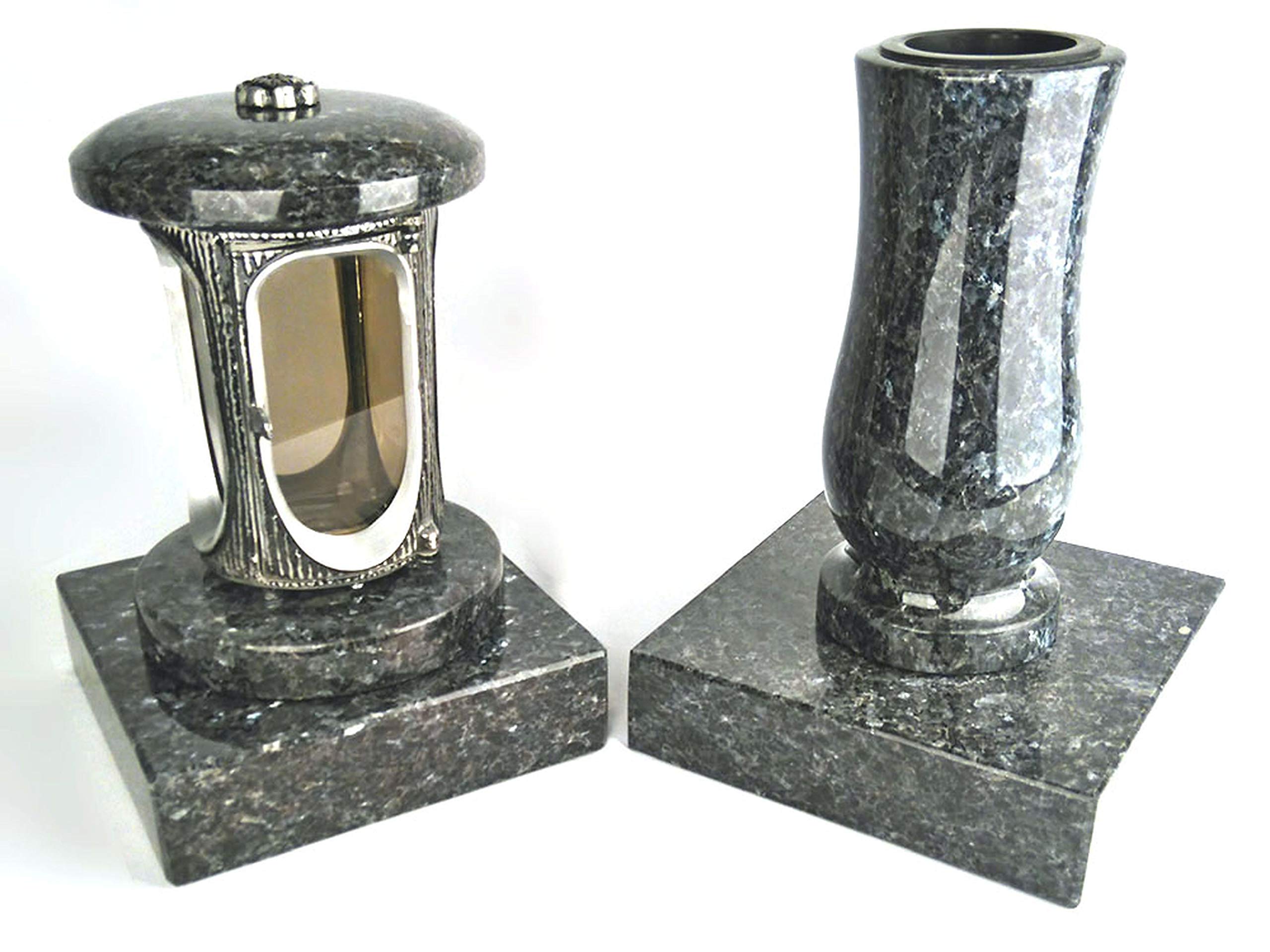 Designgrab Grablampe Aus Aluminium & Granit – Messingfarben, Witterungsbeständig, Höhe 22 Cm