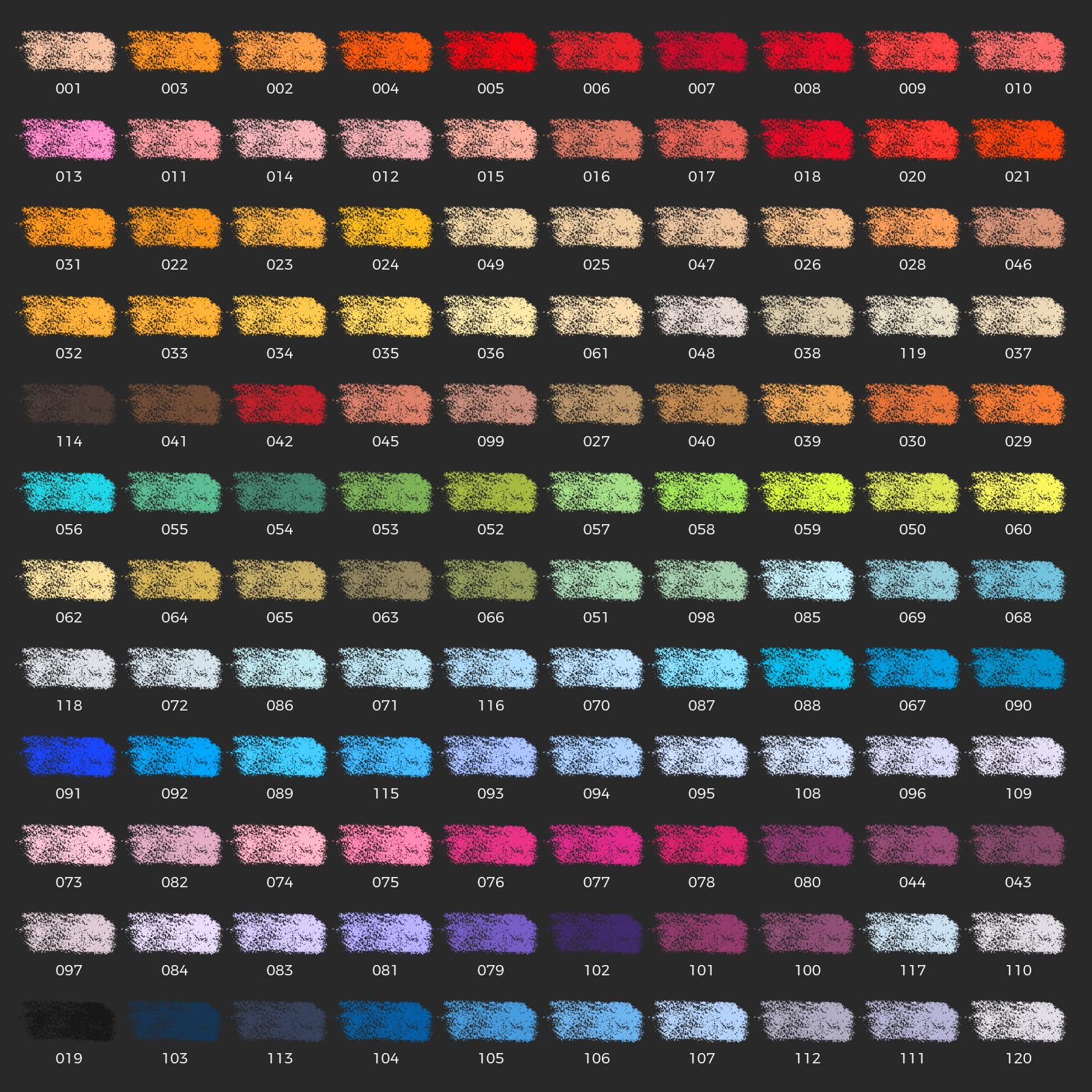 LIGHTWISH 120 Pasteles Blandos Hechos a Mano – Set Profesional Ultra Completo de 120 Colores para Artistas Exigentes – No Tóxico for Art Sketching & Shading