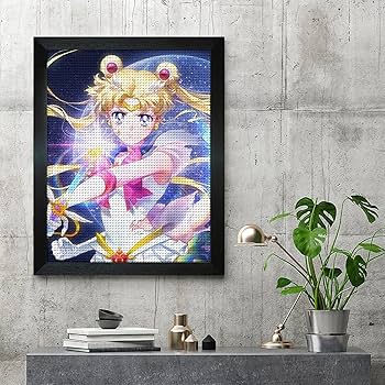セーラームーン　立体アート　3D絵画　額縁付き 　タイプA Amazon | ダイヤモンドアート 美少女戦士セーラームーン 月野