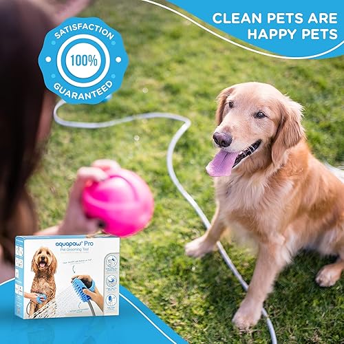 Miniatura 9 de Aquapaw Cepillo de baño para perros Pro  Herramienta pulverizadora y limpiadora en uno  Suministros de baño para perros o gatos con pelo largo y