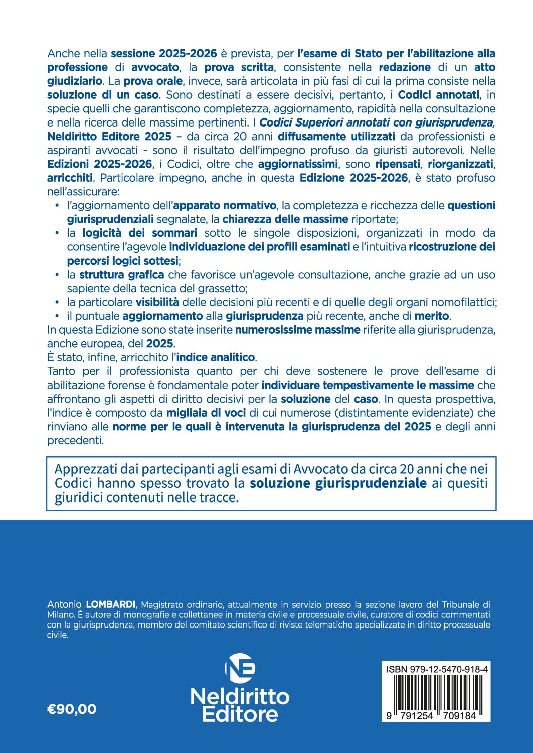 Codice di Procedura Civile Annotato con la giurisprudenza per l'Esame di avvocato 2025-2026