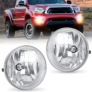 Driving Fog Lights Lamps Assembly Kit for 2005-2011 Toyota Tacoma 2007-2012 Tundra 2004-2006 Solara Fog Light Replacement with H10 12V 42W Bulbs Switch and Wiring Kit