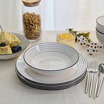 Amazon.com | Earth & Clay Zeke 12-Piece Dinnerware Set Earthenware