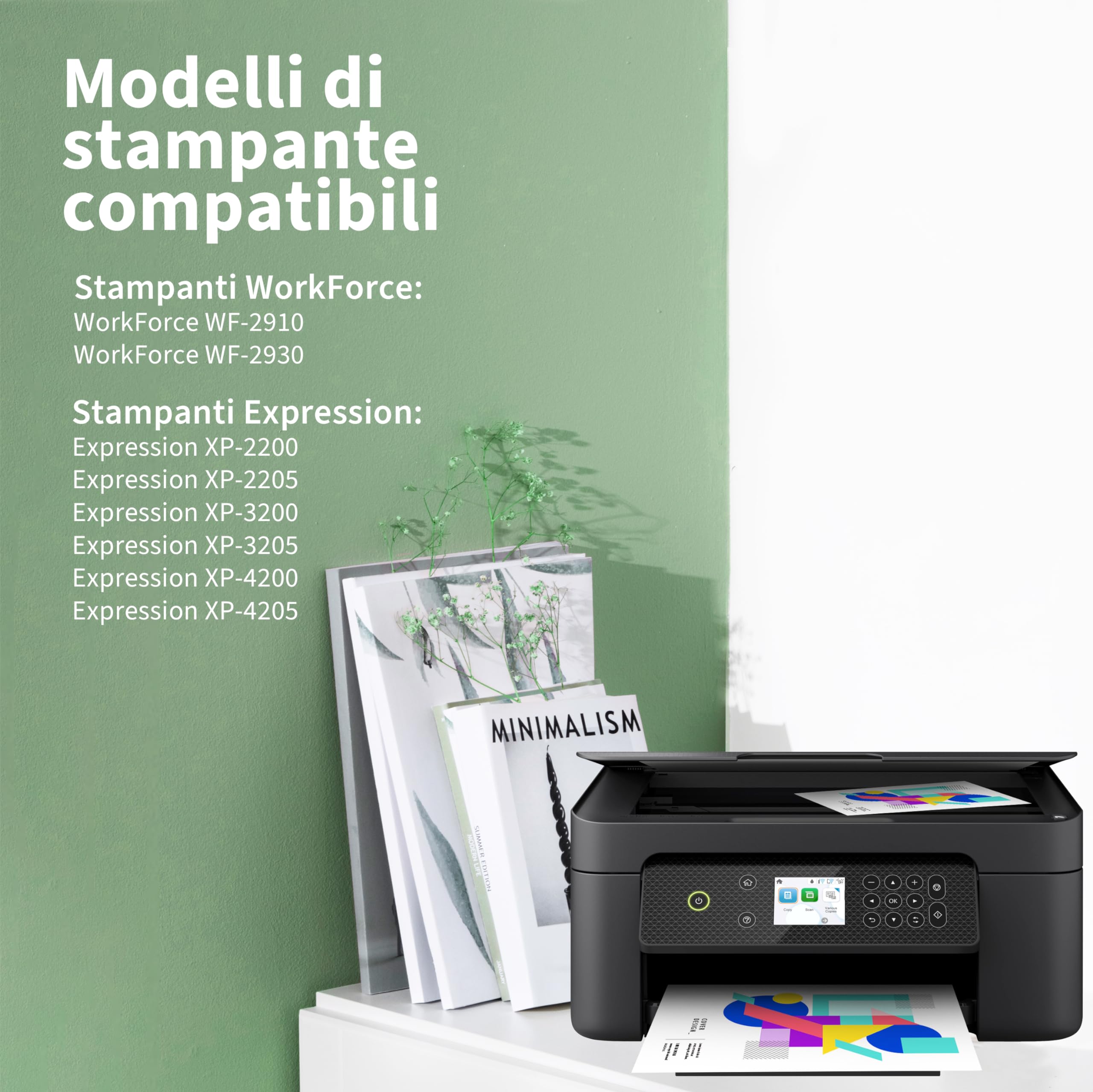 Compatibile 604XL Compatibili per Epson 604 XL Multipack per Expression Home XP-2200 XP-2205 XP-3200 XP-3205 XP-4200 XP-4205 Workforce WF-2910 WF-2930 WF-2935 WF-2950 (10 Pezzi)