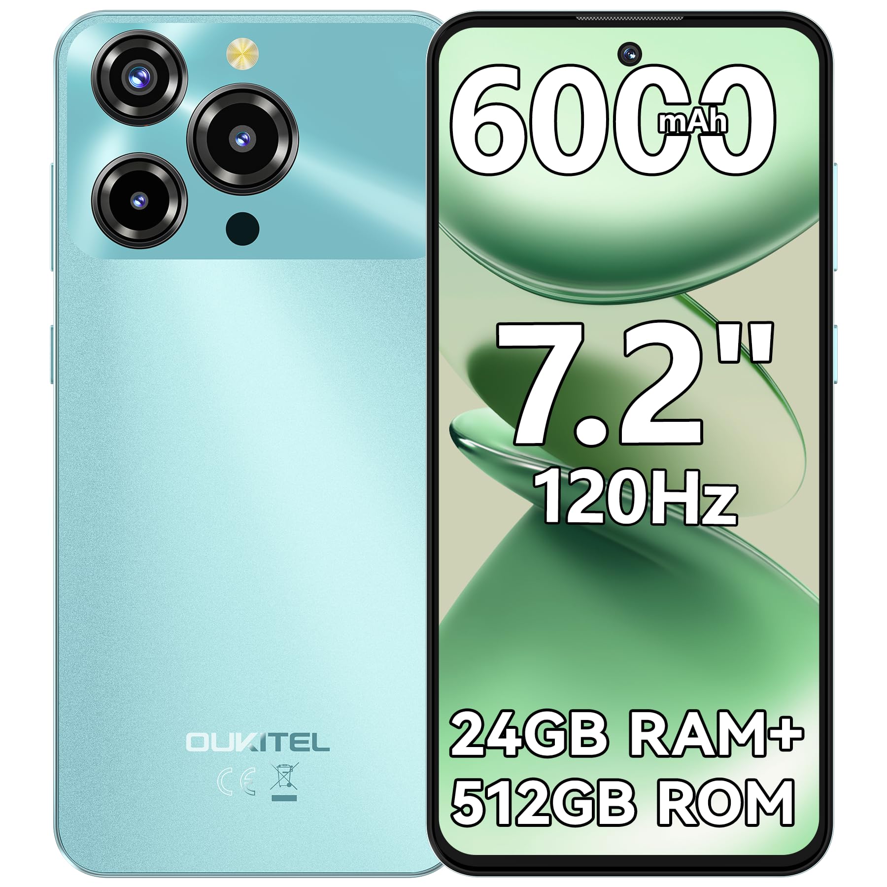 Amazon | OUKITEL SIMフリー スマートフォン 本体 C69 7.2インチ HD 大