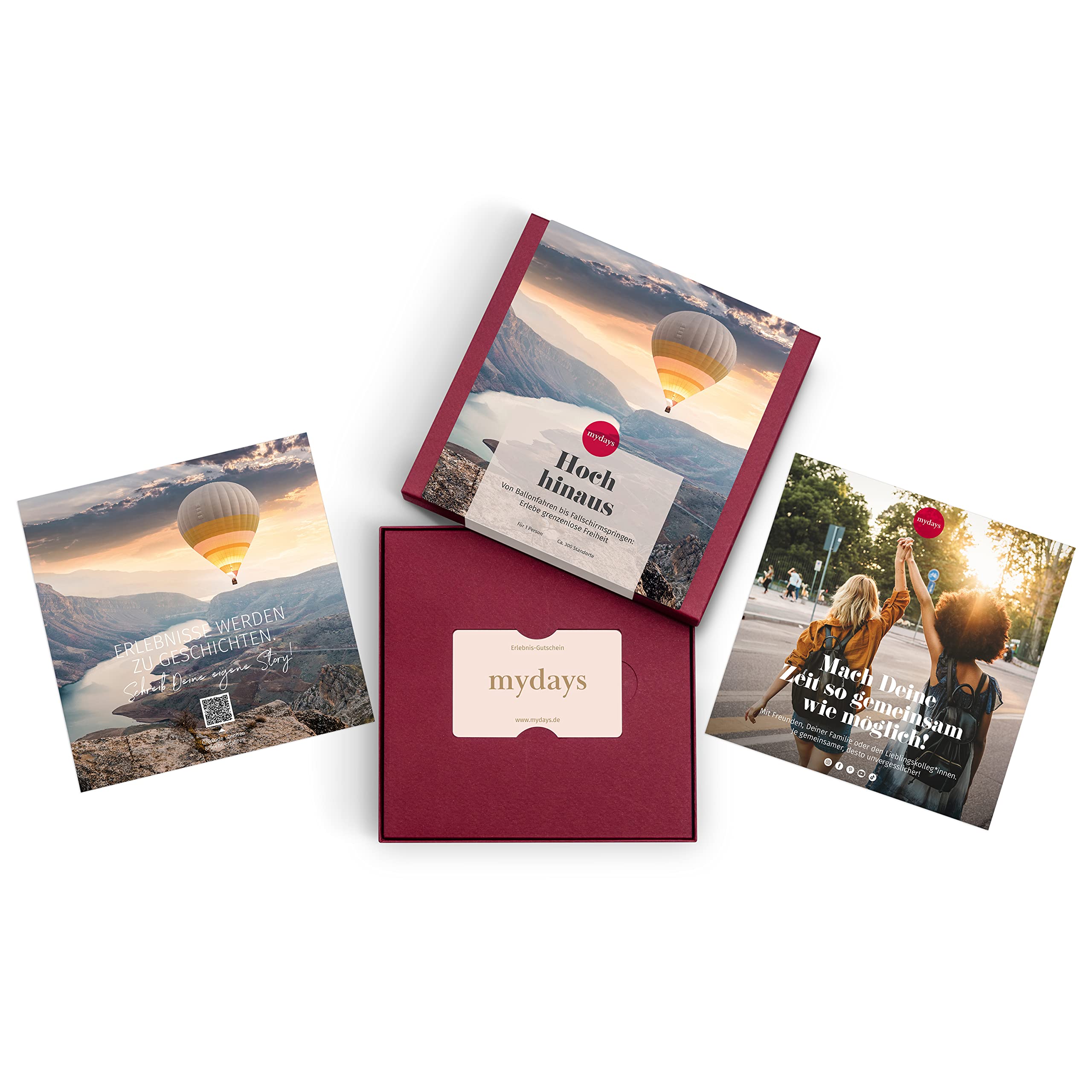 mydays Geschenkbox Hoch hinaus | Von Ballonfahren bis Fallschirmspringen: Erlebe echte Highlights