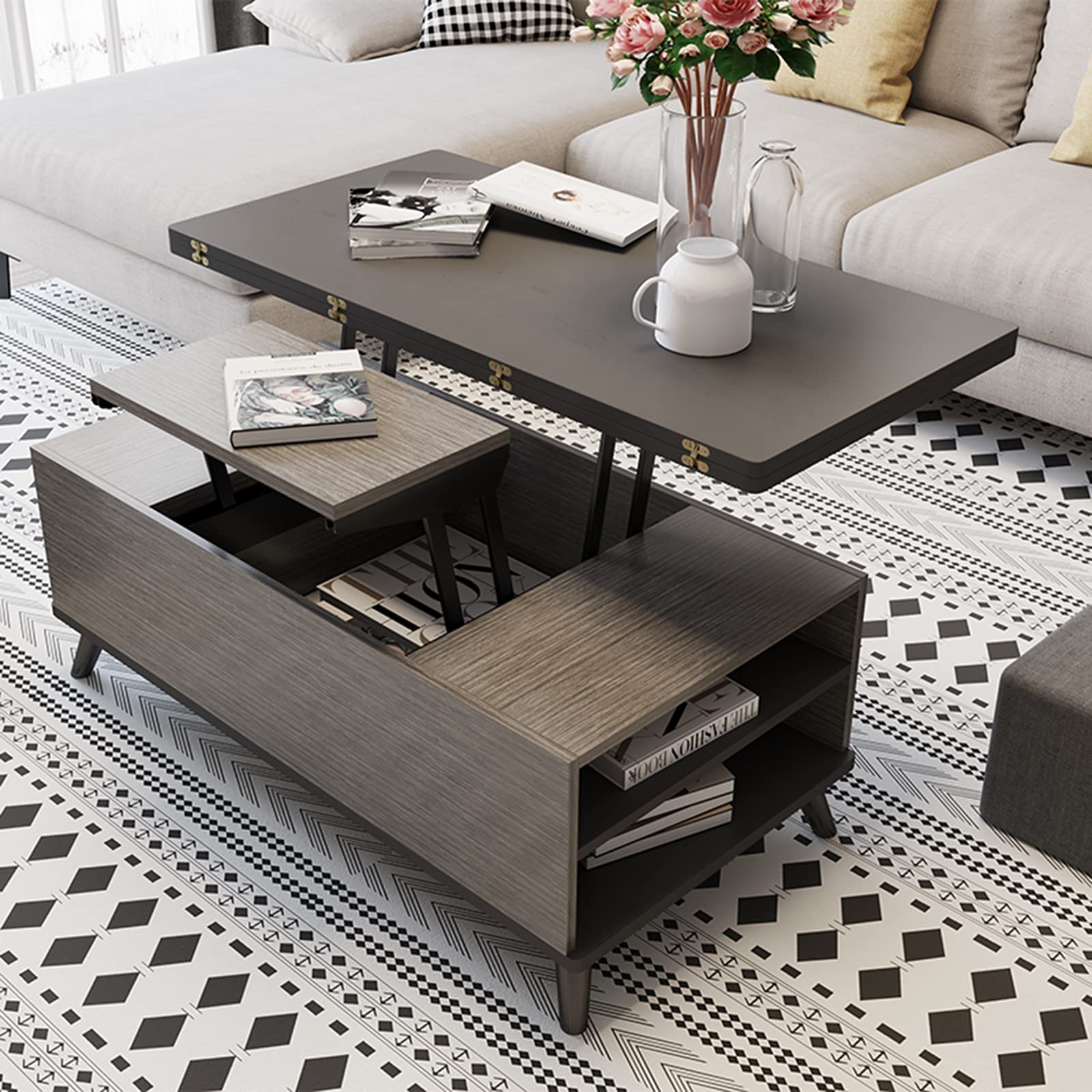 Buy BSFYUK Convertible Coffee Table to Dining Table, Multifunction 3 in 1 Lift Top Lift Up