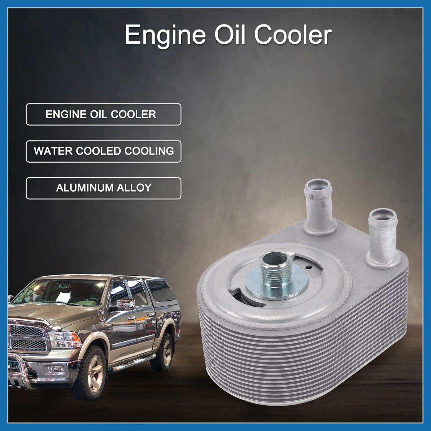 Engine Oil Cooler for Dodge Charger No.4792912AE/4792912AD | Transmission Oil Cooler Silver Tone Aluminum Alloy 1 Pc for Dodge Magnum Item Replacement