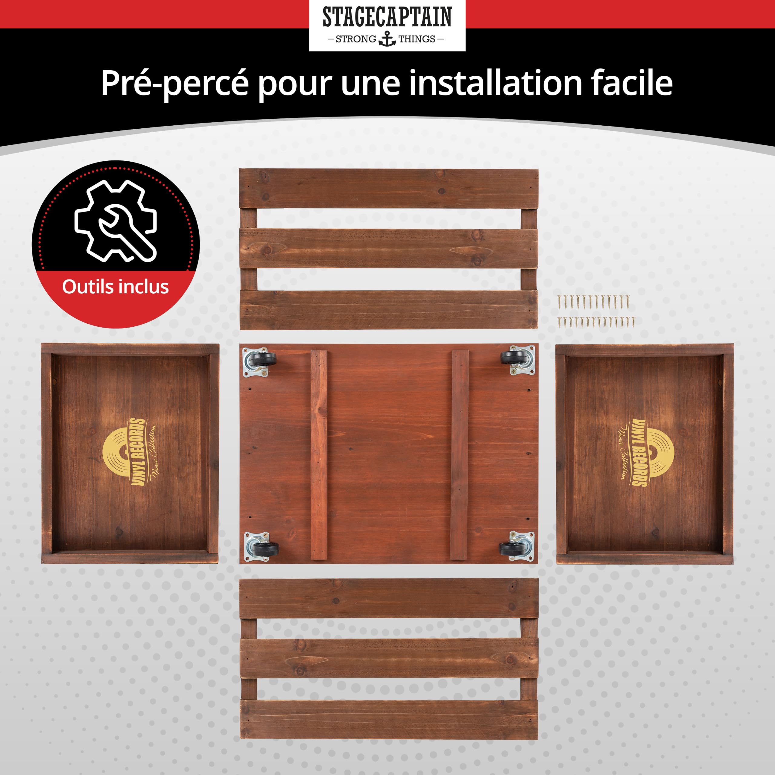 Stagecaptain SPK-100 BN caisse à disques Emil brune 2x set