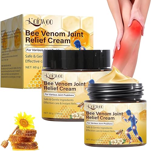 2 unidades de crema de veneno de abeja para articulaciones y huesos, crema de alivio de articulaciones de veneno de abeja, gel para articulaciones