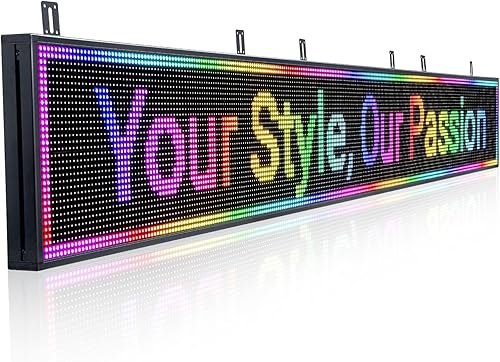 P10 - Letrero LED de desplazamiento programable para exteriores, publicidad negocio, pantalla digital abierta para negocios, pantalla de tienda de