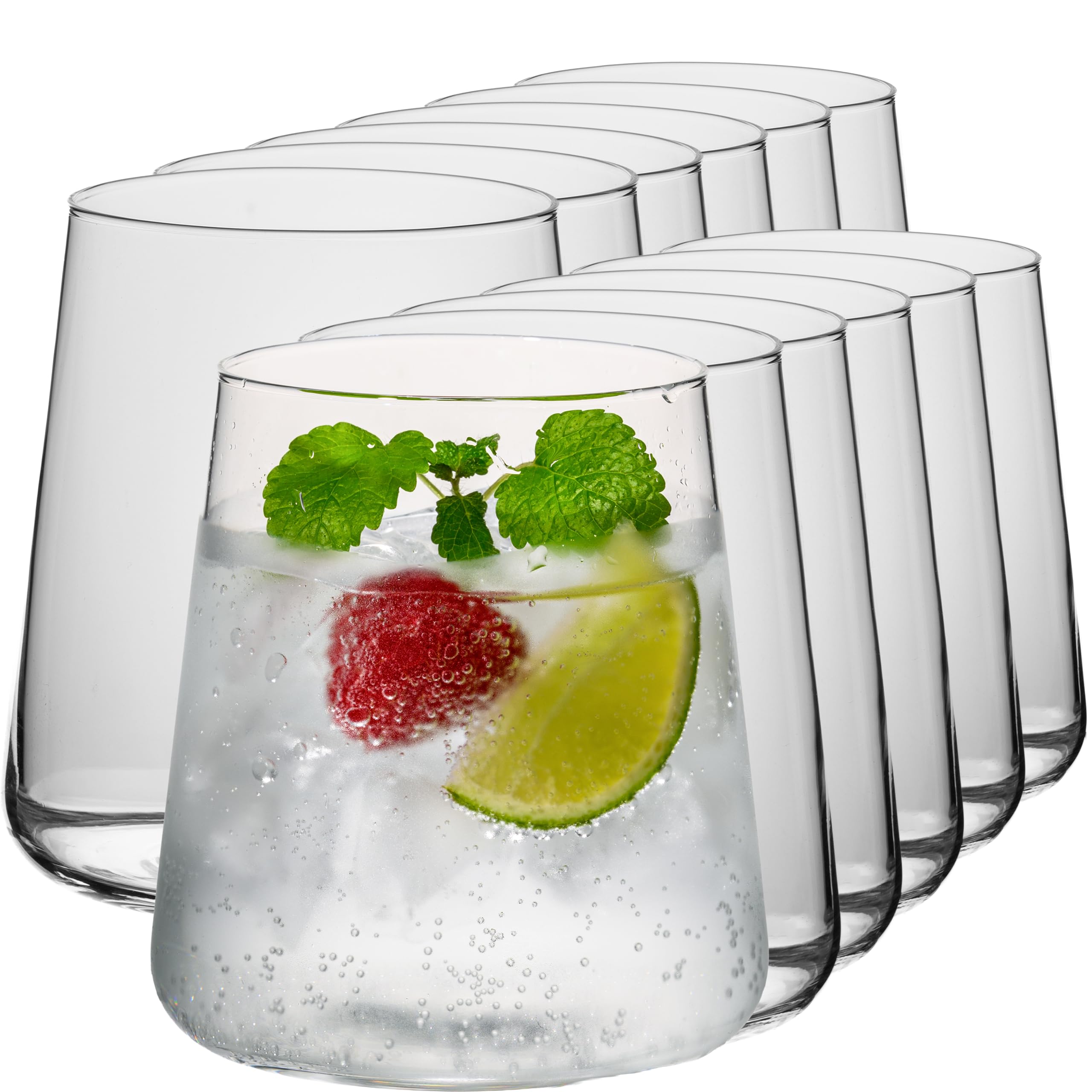 Imperial - Juego de 12 vasos de cristal (370 ml, máx. 450 ml)