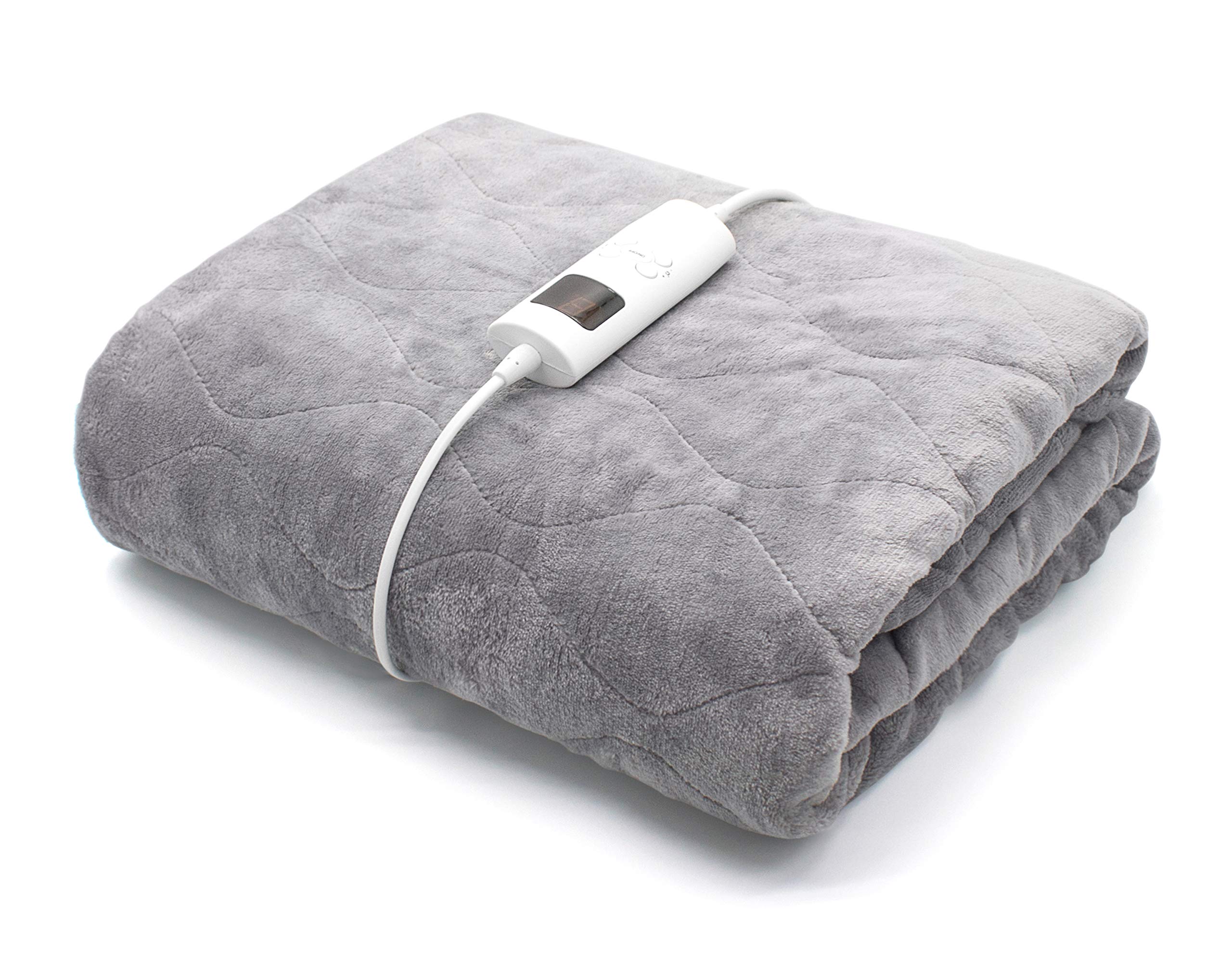 Texciting Electric Blanket Heated Throw 130X160cm-Heated Blanket With 9 Heat Settings-10 Hours