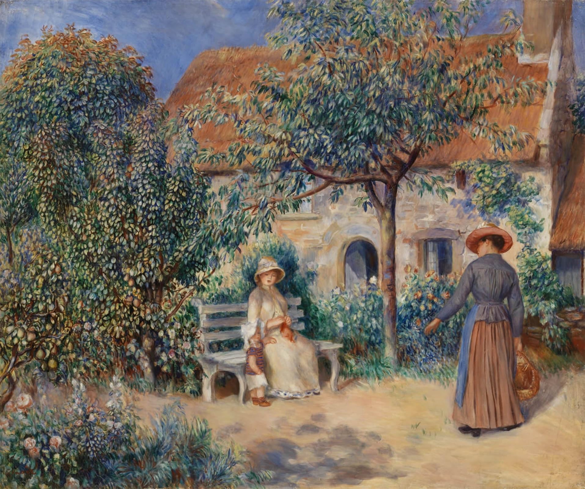 ARTXLXXBN Famous Print Painting Colorful Art Print in Brittany by Pierre Auguste Renoir Canvas Art Decorations for Home Decor 60x90cm
