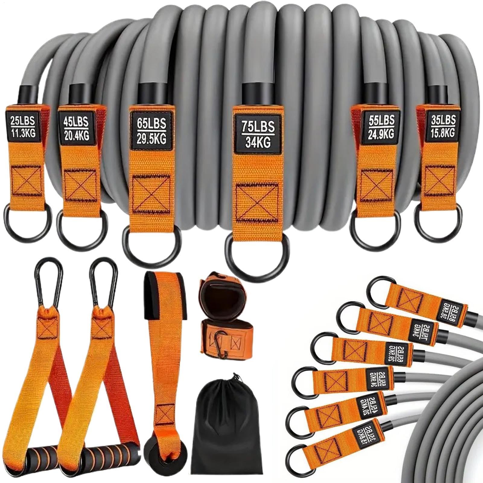 Band Per Esercizi Attrezzo Fitness Resistente | Attrezzatura con Fasce Robusta e Portatile per Stretching, per Palestra, Casa e All'aperto, per Allenamento della e Pilates