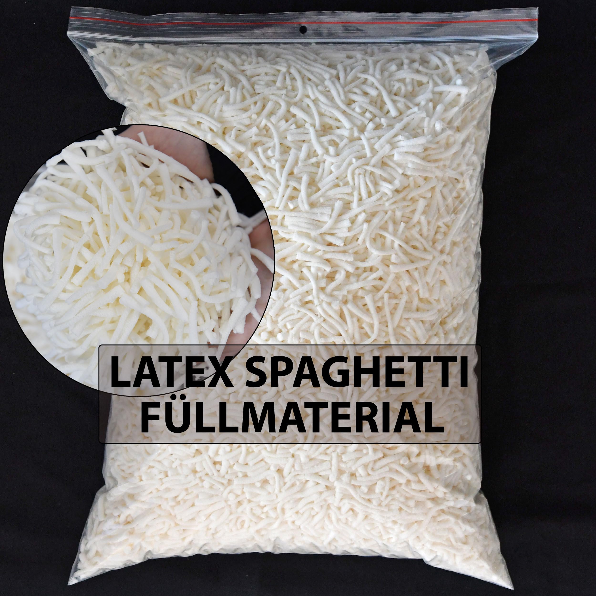 Latex Spaghetti Kissenfüllung 3 kg Kissen Füllmaterial | Speziellen Spaghettiform Ergonomische Stützkraft - Füllung für Kopfkissen, Hundekissen, Gesundheitskissen, Sitzkissen