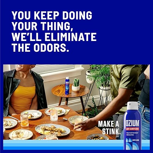Miniatura 6 de Ozium 805539-6 Desinfectante de aire y eliminador de olores de 8 onzas para hogares, automóviles, oficinas y más, aroma original, paquete de 6, azul