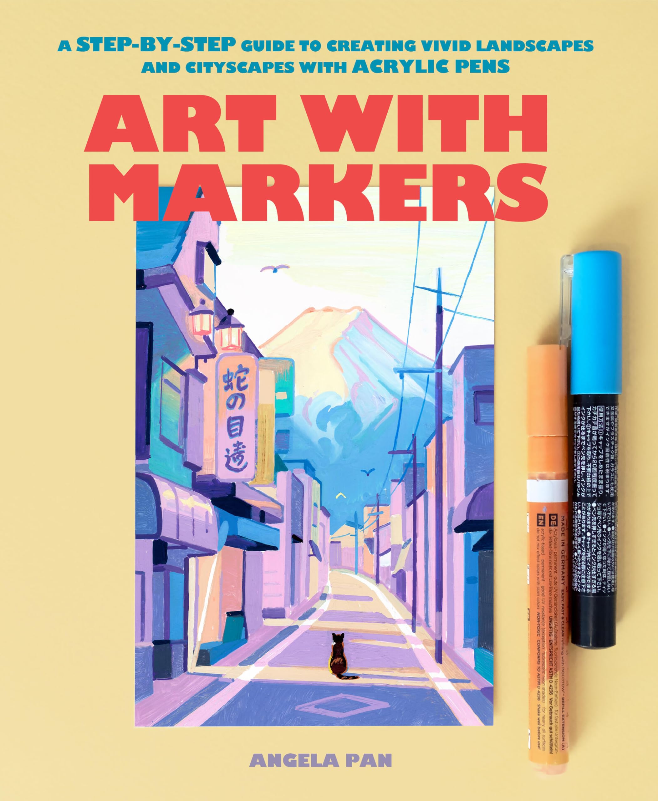 Art with Markers livre de guide paysages aux feutres acryliques