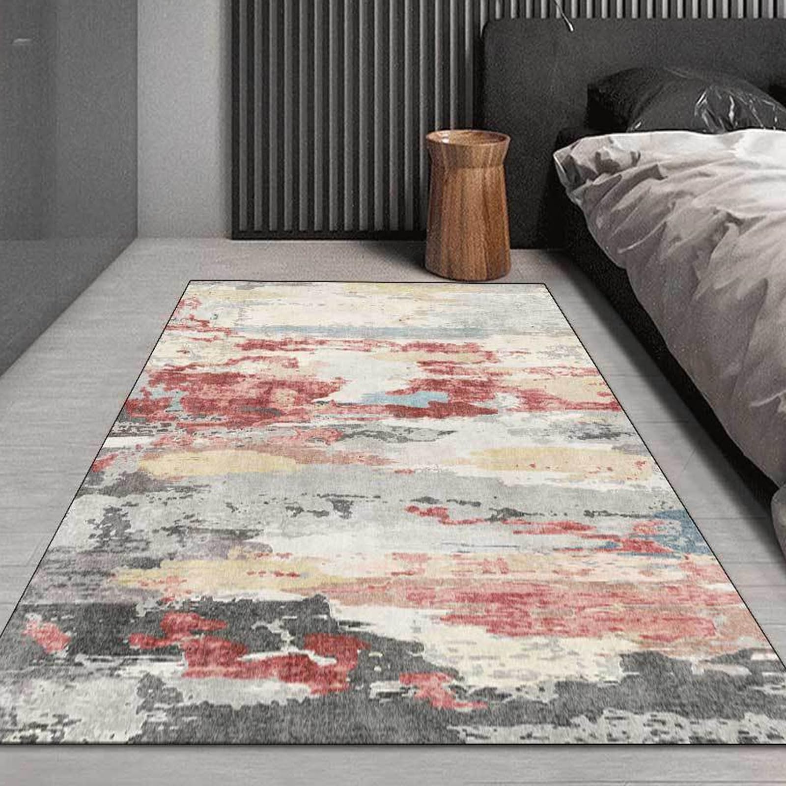 Tapis lavable pour chambre fini les glissades avec ce grand modèle gris