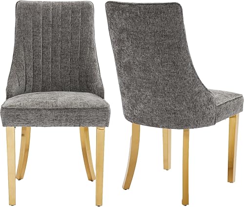 Miniatura 9 de Juego de 8 sillas de comedor modernas de mediados de siglo, sillas tapizadas de lino beige para cocina y comedor, sillas de cocina con patas de