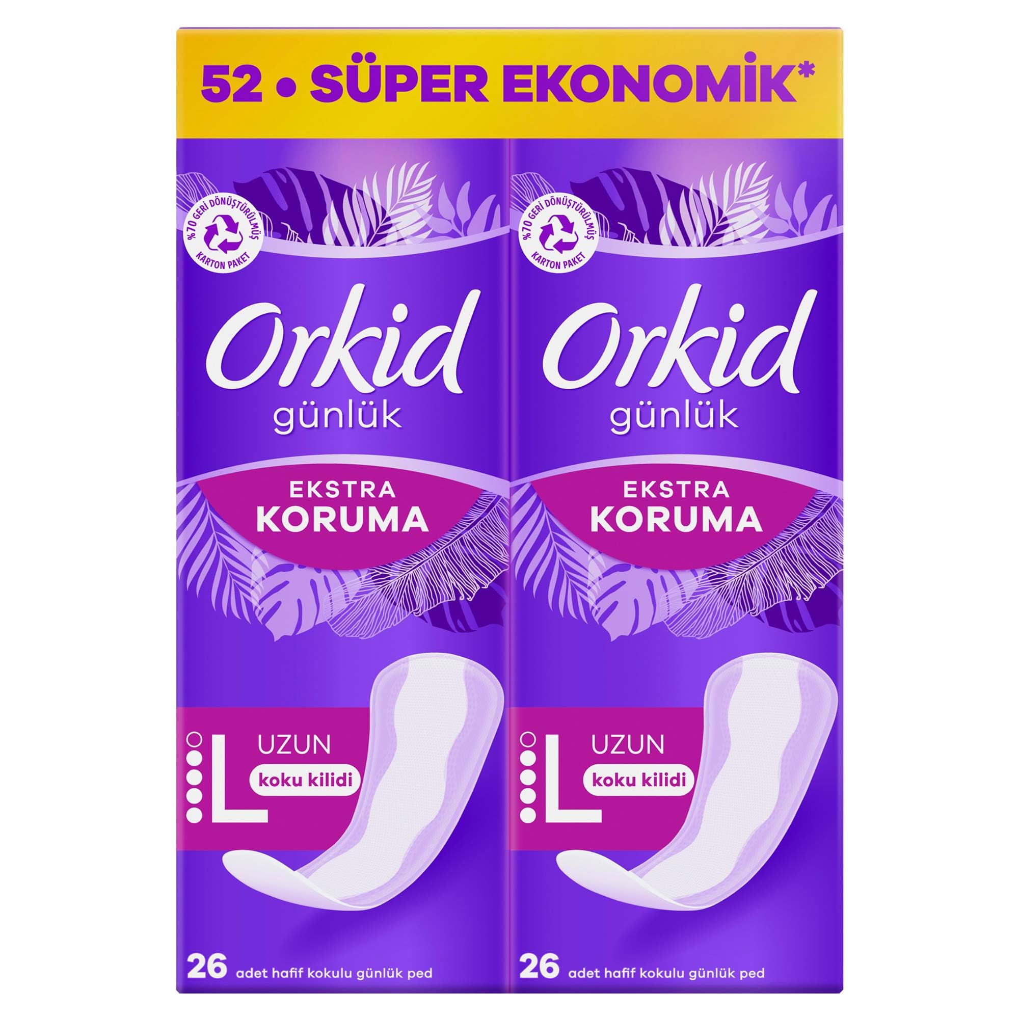 Orkid Günlük Ped Extra Koruma Uzun 52 Ped