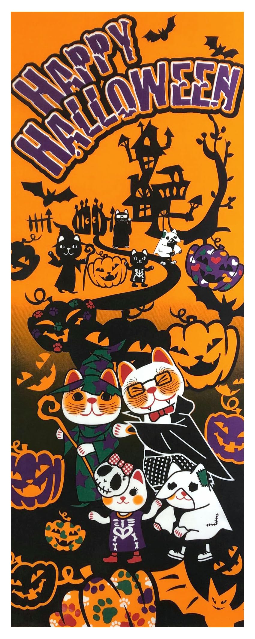福招き猫◆手拭い◆夏休み 福招き猫シリーズ｜株式会社ヤギセイ