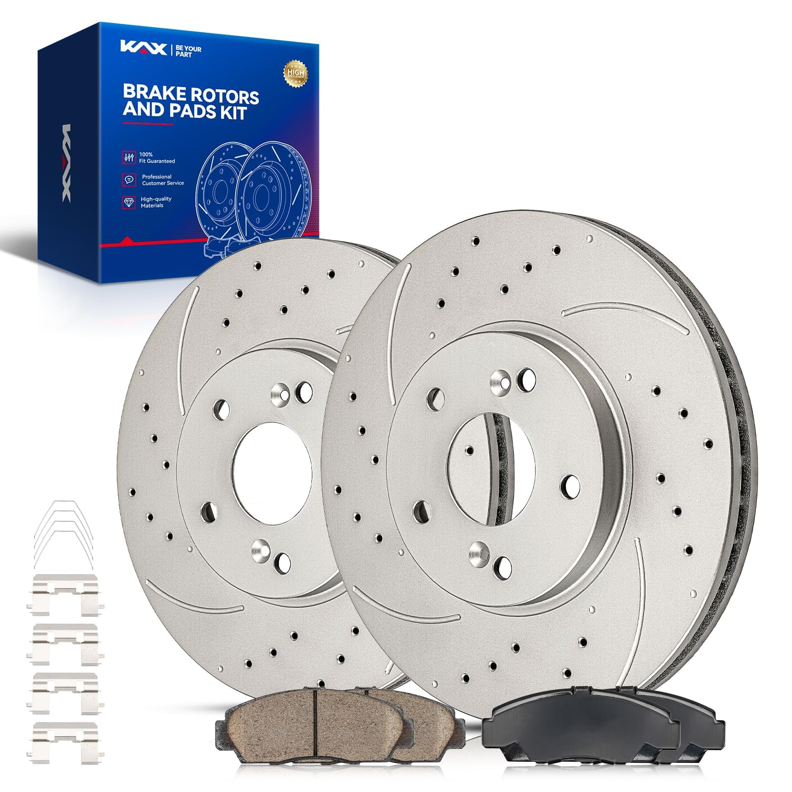KAX Front Brake Kit Fits Honda Accord 2003-2011, Acura TL 1999-2008