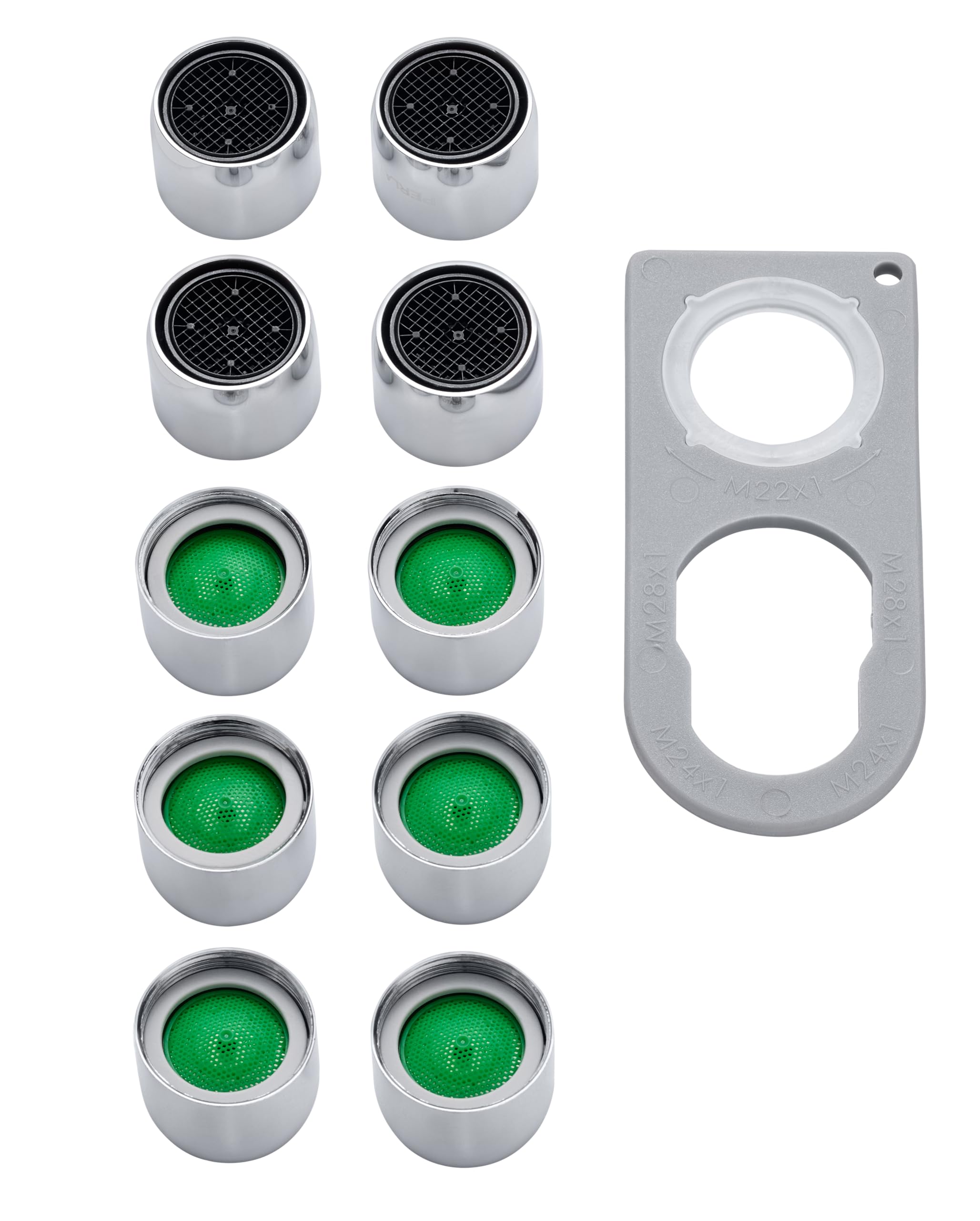 M22x1~5.7 l/min 10er Set Original PERLATOR® Wassersparender Strahlregler inkl. Flachschlüssel