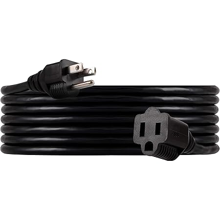 UltraPro, Black, GE 15 ft Extension, Double Insulated Cord, Indoor/Outdoor, UL Listed, 36824, 15 ft, 15 Ft