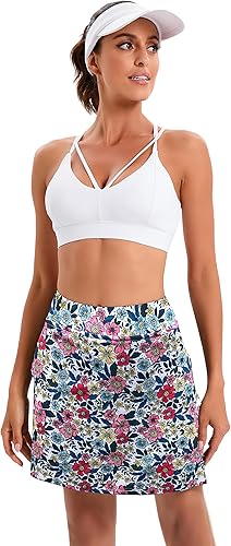 Miniatura 5 de Oyamiki - Falda pantalón deportiva para mujer, diseño ligero ideal para tenis, correr, entrenamiento, deporte y golf