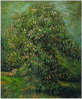 Chestnut Tree in Bloom - Vincent van Gogh high quality hand-painted oil painting reproduction,Springtime landscape fine art,Blossoming fruit tree scene
