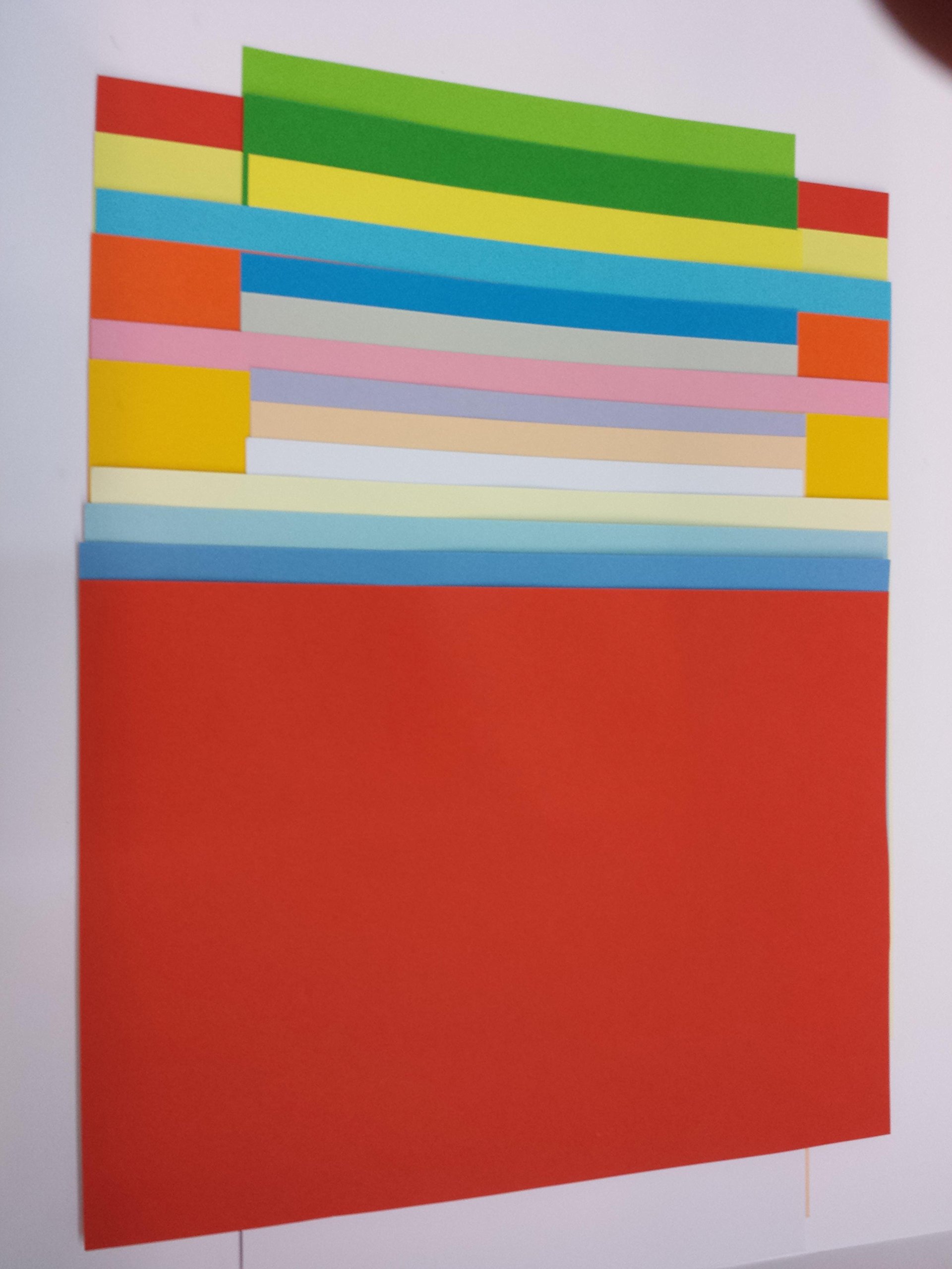 Tonkarton - Tonpapier - Tonzeichenpapier - 90 Blatt DIN A5-160g/m² Farbe: je Farbe 5 Blatt (22810)