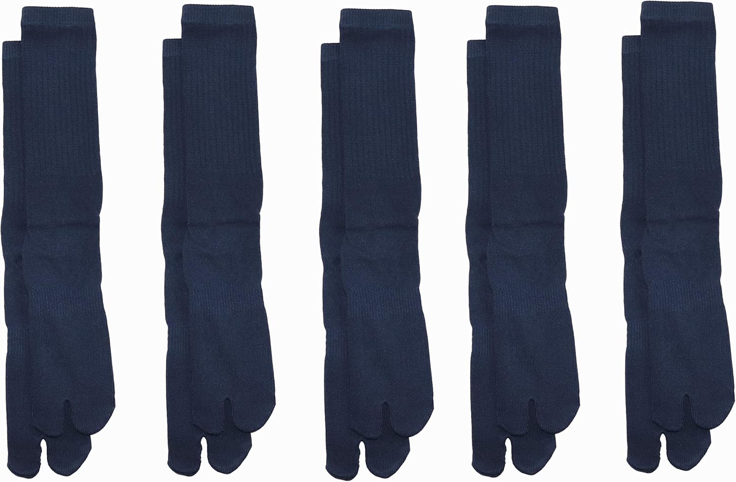 Men's 2 Toe Sandal Flip Flops Japanese Tabi Socks, 5 Pairs Pack