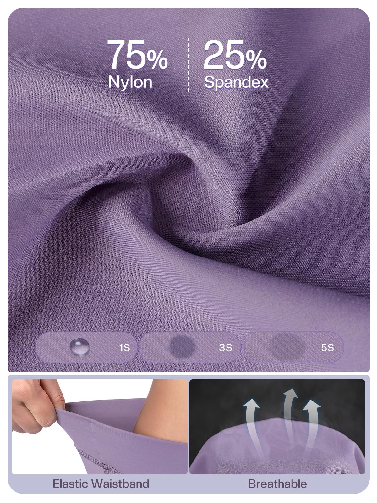 ARSUXEO Culotte Ciclismo Mujer Culotte Acolchado Mujer MTB Mallas Morado Accesorios Bicicleta con Bolsillos 579