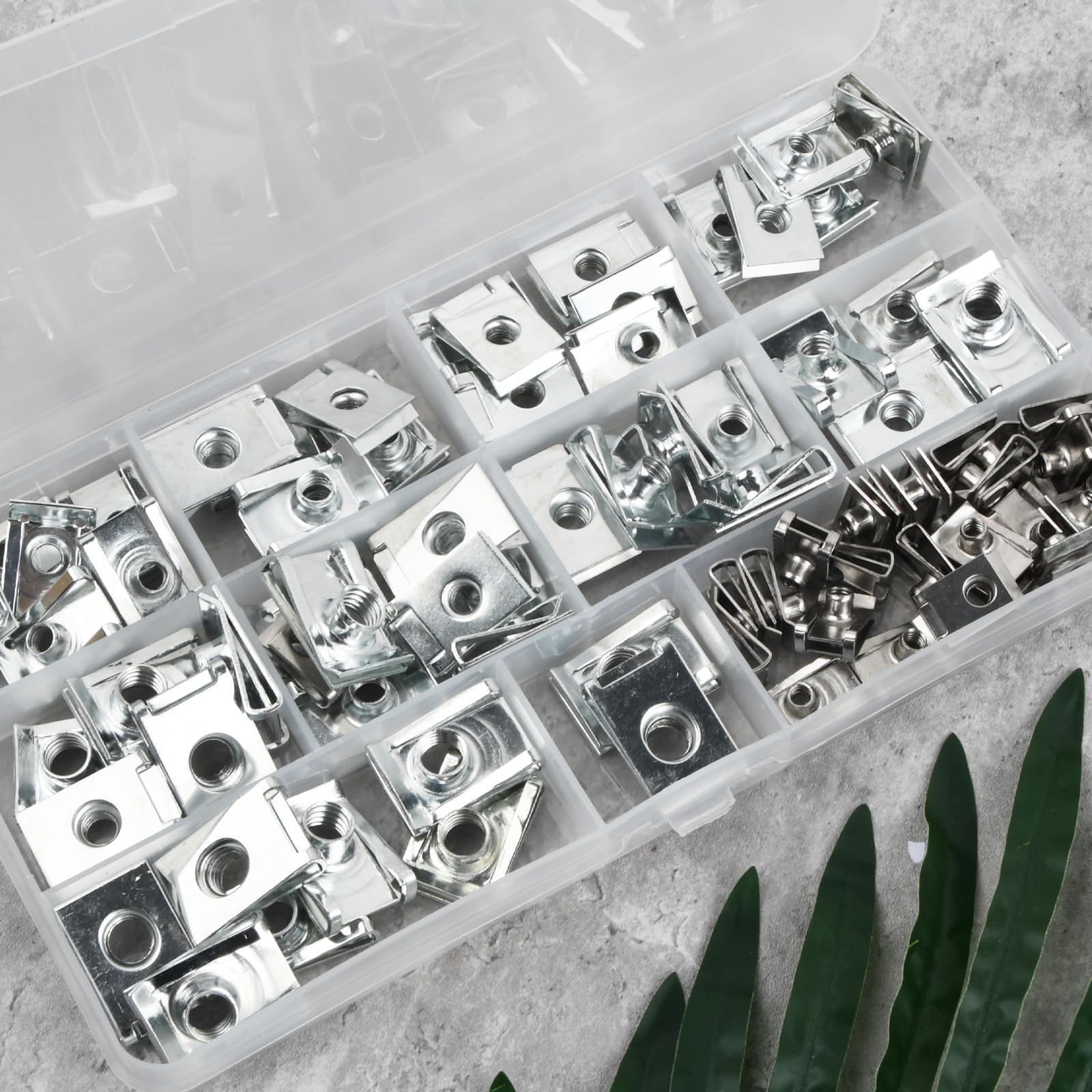 Clips Fixation Auto Kit De 90 Clips U Auto - Écrous à Clipser M4 M5 M6 M8 - Fixation Pour Carrosserie, Portière, Tableau De Bord Clip Di Fissaggio Auto