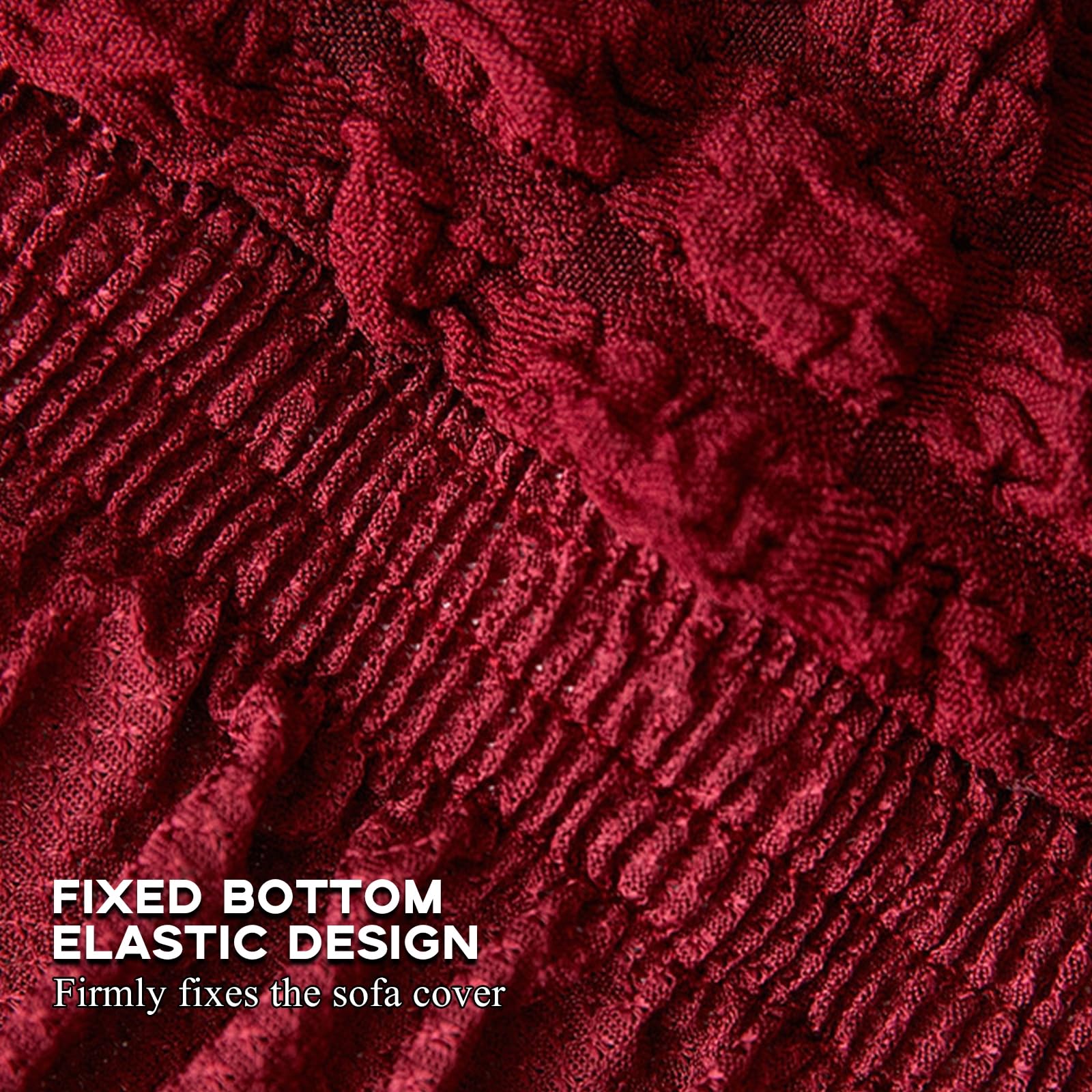Funda universal para sofá Sper de 3 plazas, protector de sofá elástico y plegable con faldón, ajuste elástico para sala de estar y decoración del hogar, diseño sin brazos