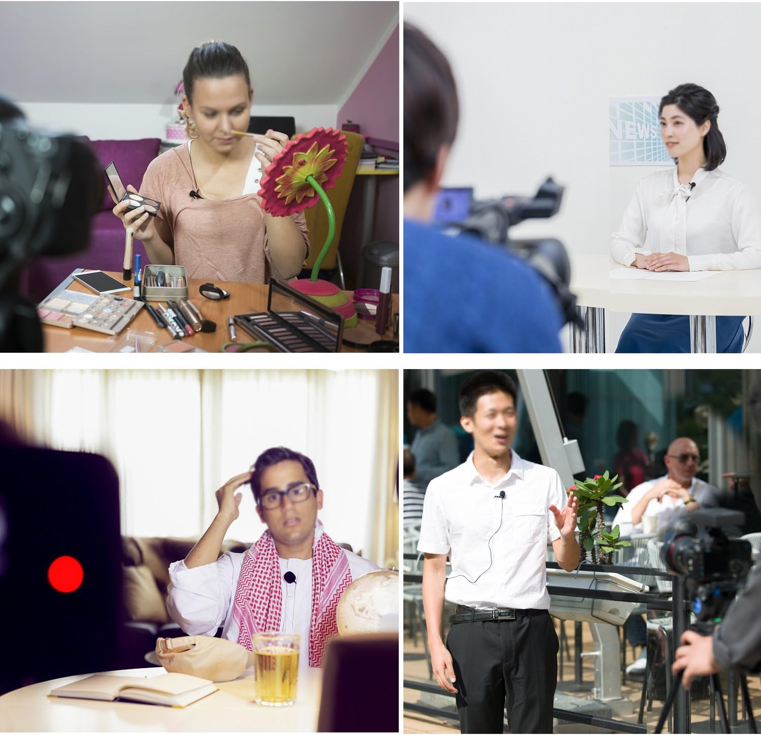 BOYA BY-WM24G Wireless Lavalier Microphone System for Canon 6D 600D Nikon D800 D3300 Sony A6 A9 DSLR GoPro Hero4 Hero3 Hero3+ Action Cameras