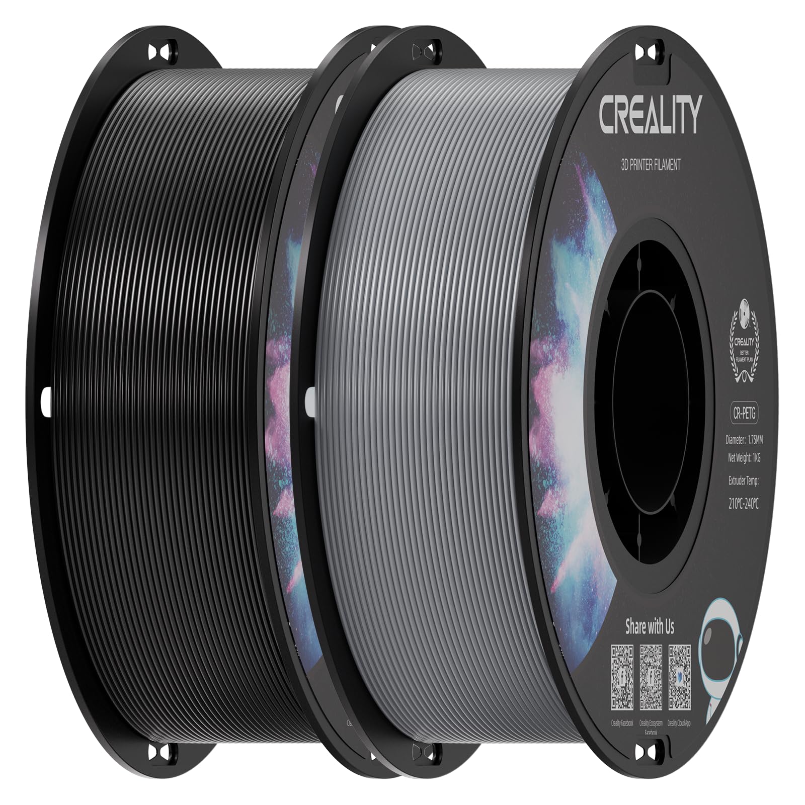 Creality PETG Filament - 2kg Black & White Pack -20