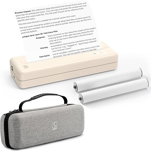 HPRT Impresoras de viaje portátiles MT810 portátil llevar caso POOOLITECH A4 impresora térmica Rollx2