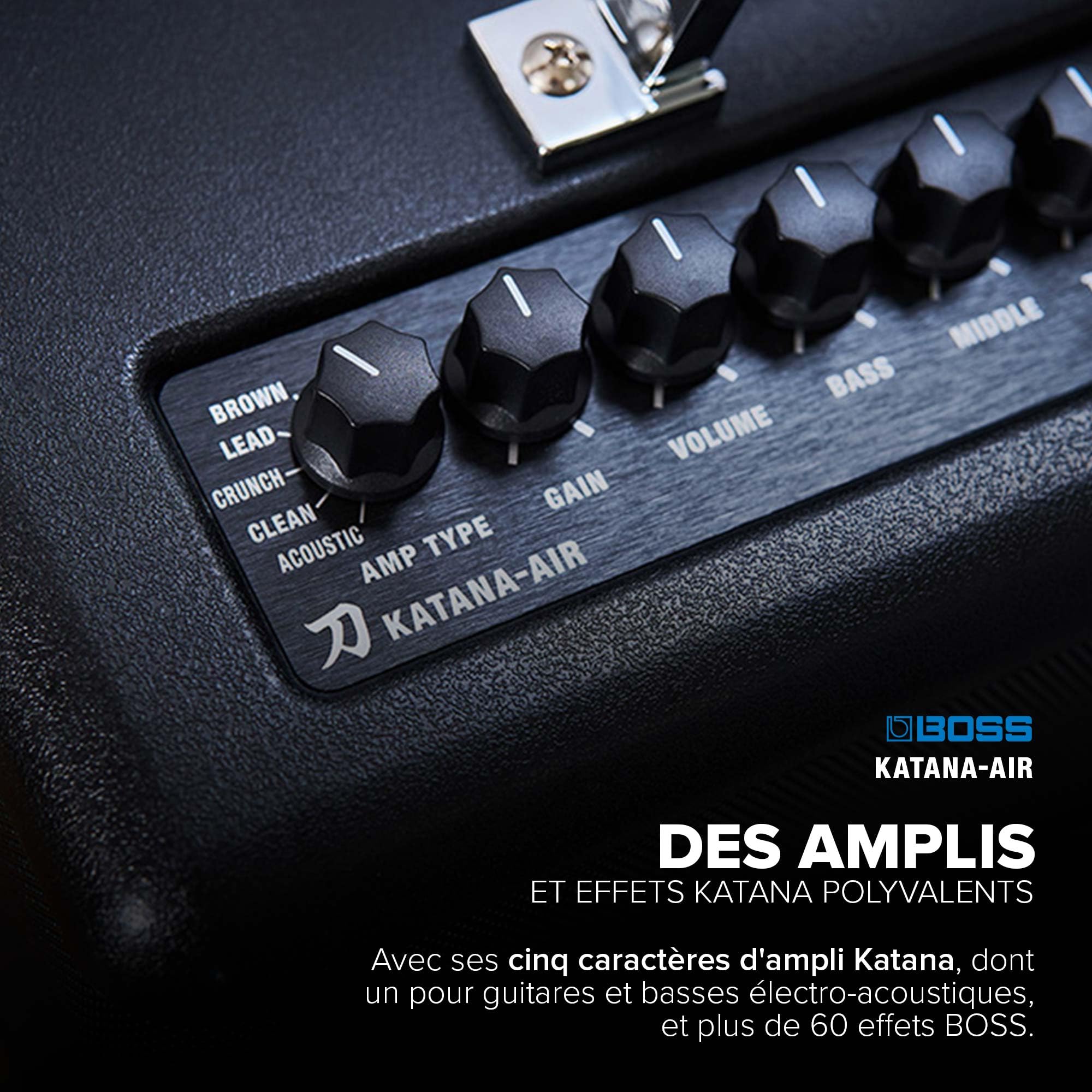 BOSS Katana-Air| Ampli sans Fil Compact pour Guitare et Basse électriques ou électro-acoustiques | 5 caractères d'ampli | Les fameux amplis et Effets Katana