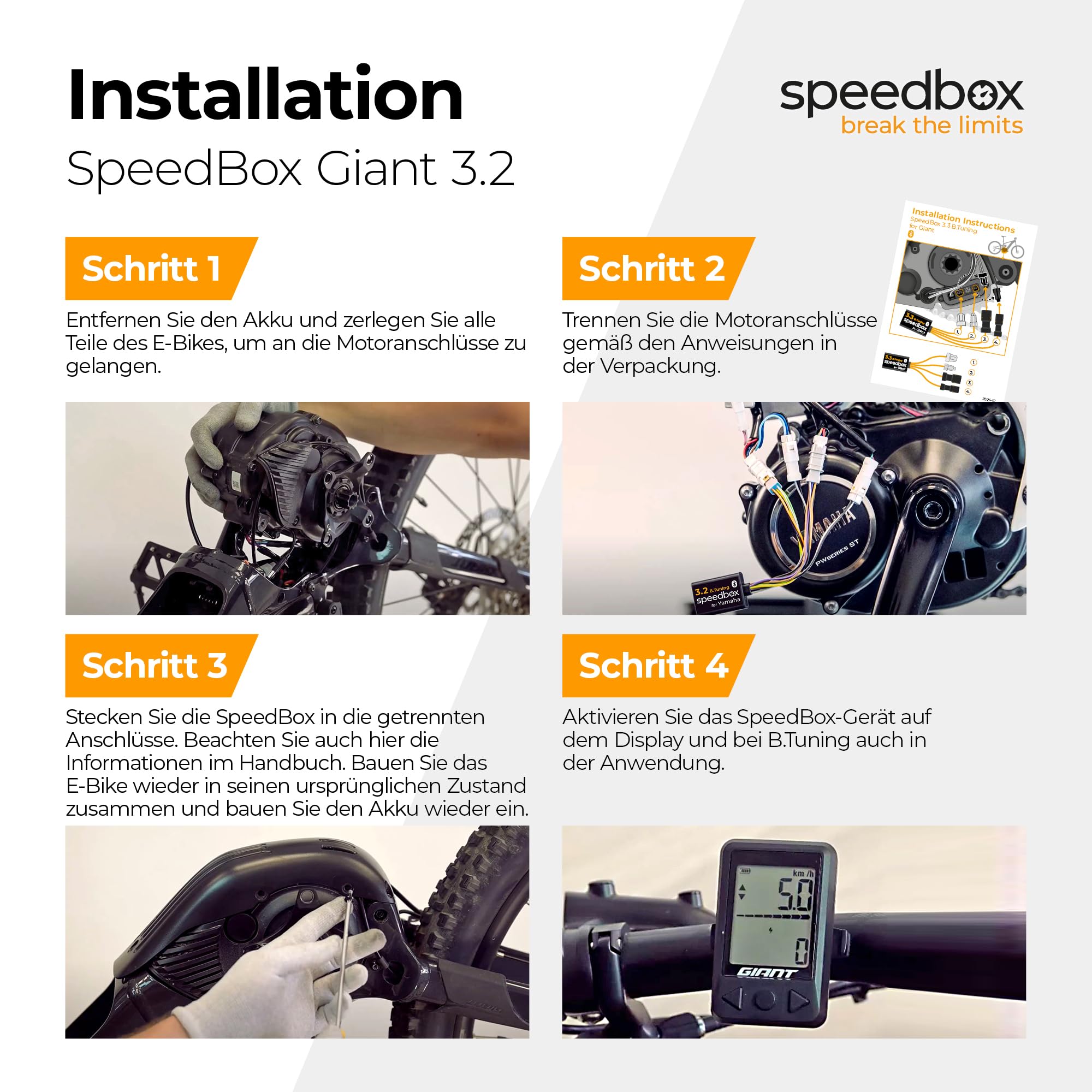 SpeedBox 3.2 Kompatibel mit Giant E-Bikes/Tuning-Chip für SyncDrive-Motoren 2017-2024