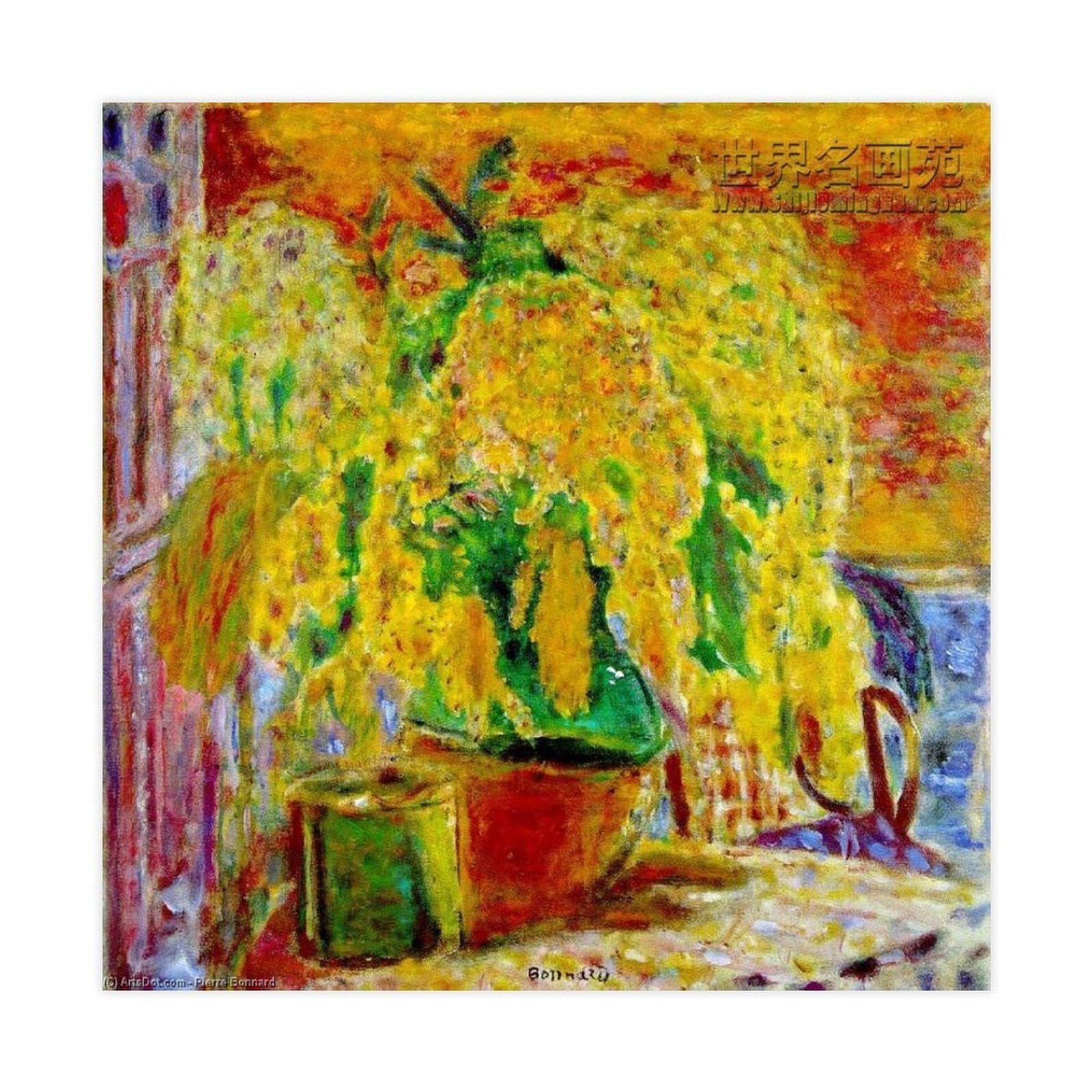 WCYB Bunch of Mimosa by Pierre Bonnard Posters Prints Canvas Deco Paintings Wall Art Unframe 12" L X 12" W