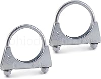 Vista 13 de Silenciador/abrazadera de escape de alta resistencia de 1-1/4 pulgadas - Estilo de sillín con perno en U - Zinc (paquete de 2)