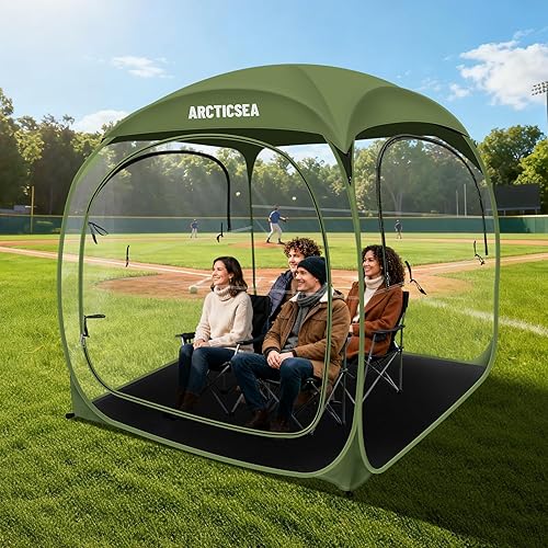 Miniatura 8 de ARCTICSEA Tienda de Campaña Deportiva de PVC Engrosado - Cápsula de Refugio para Todas las Condiciones Climáticas para 2-6 Personas, Refugio